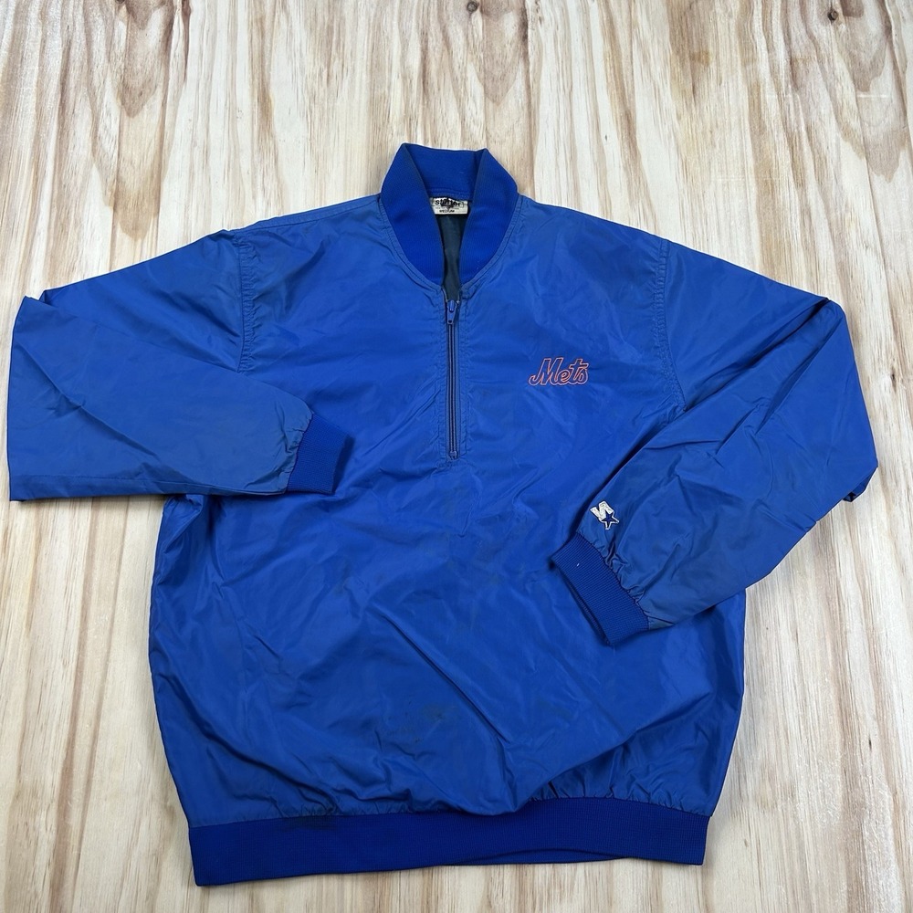 Starter Vintage 1980s New York Mets Nylon Quarter Zip Windbreaker Jacket M